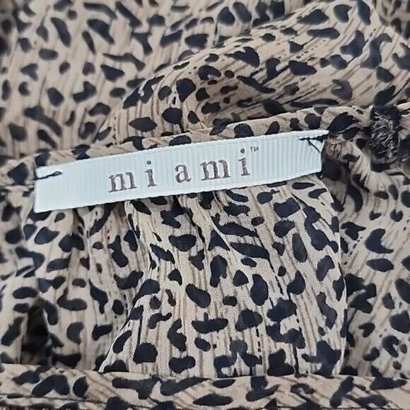 Miami sheer cheetah 3/4 sleeve top, Medium - Picture 4 of 7